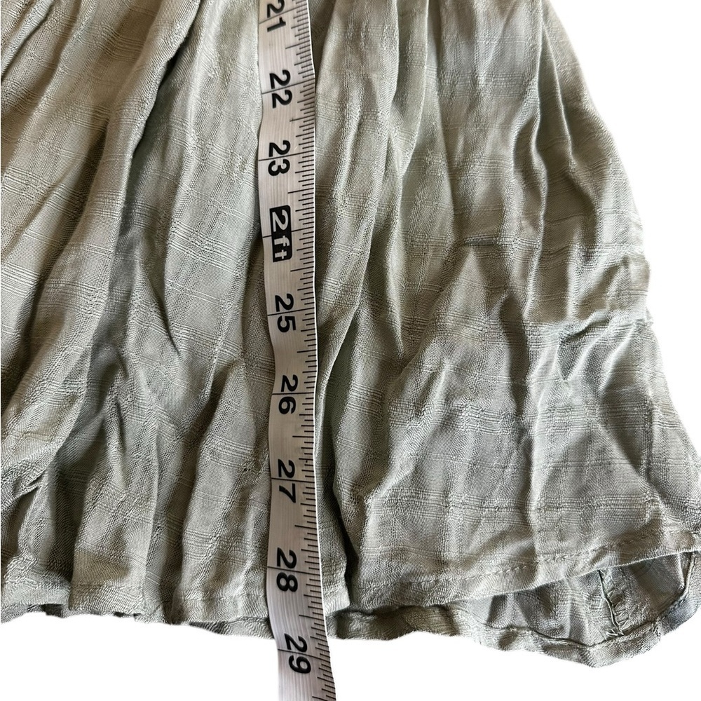 Torrid Woven Sage Green Textured Dress Button-Front Tie Straps - Picture 6 of 8